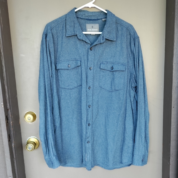 Men's Royal Robbins 100% Cotton Long Sleeve Button Up Shirt Blue - Picture 1 of 11